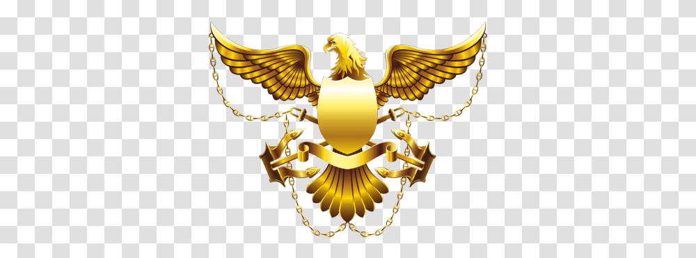 Eagle Wings Vector Gold Shield Gold Vector, Emblem, Symbol, Chandelier, Lamp Transparent Png