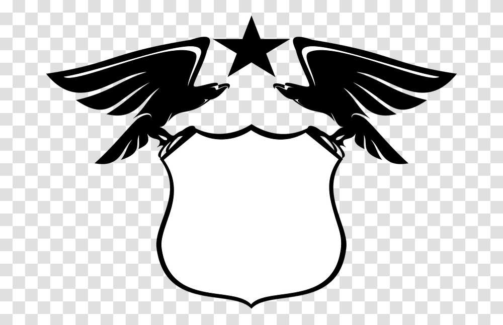 Eagle With Shield, Stencil, Binoculars, Mustache Transparent Png