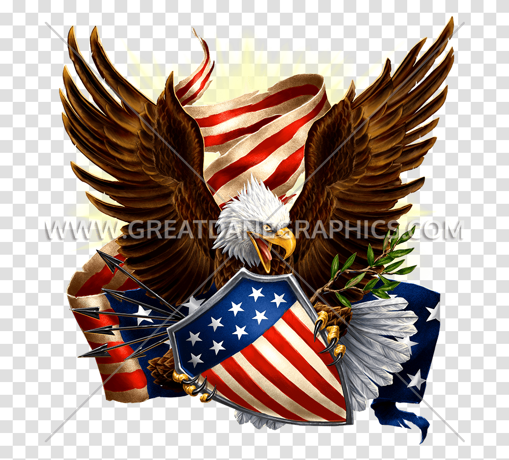 Eagle With Us Shield, Honey Bee, Insect, Invertebrate, Animal Transparent Png
