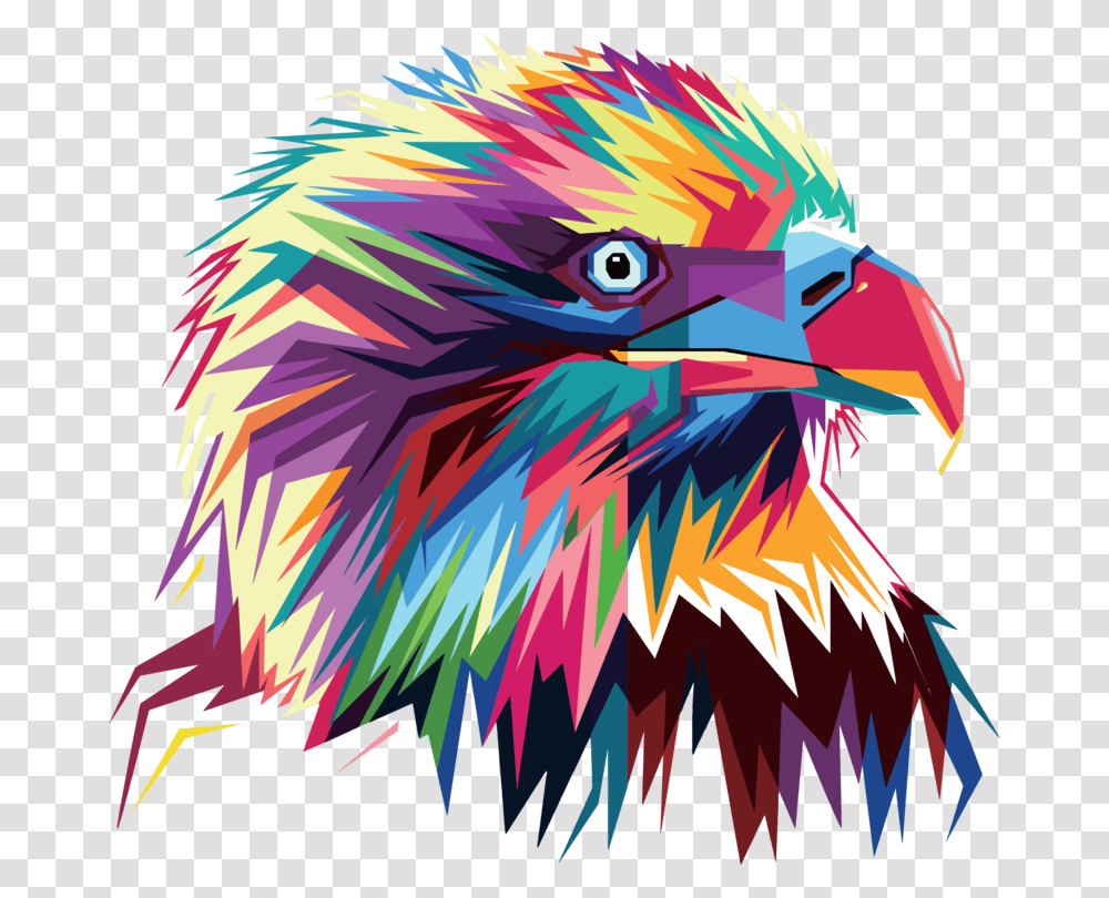 Eagleclose Upart Animal Pop Art, Beak, Bird, Doodle Transparent Png