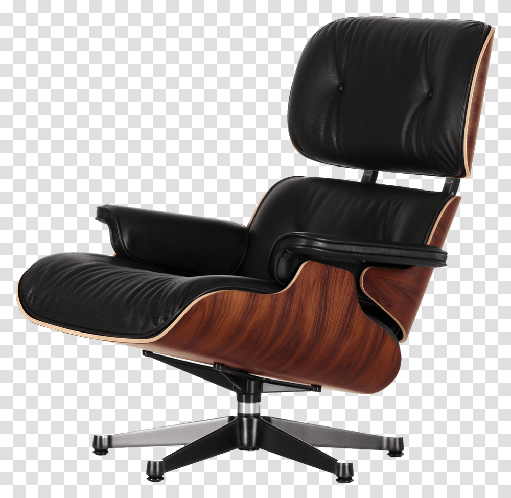 Eames Chair Solo Eames Lounge Cow Chair, Furniture, Armchair, Cushion Transparent Png