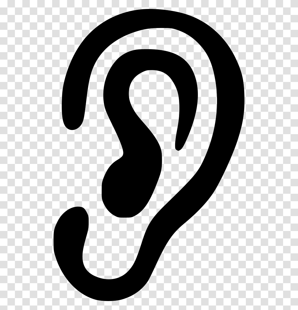 Ear Black Ears Icon, Stencil, Rug, Footprint Transparent Png