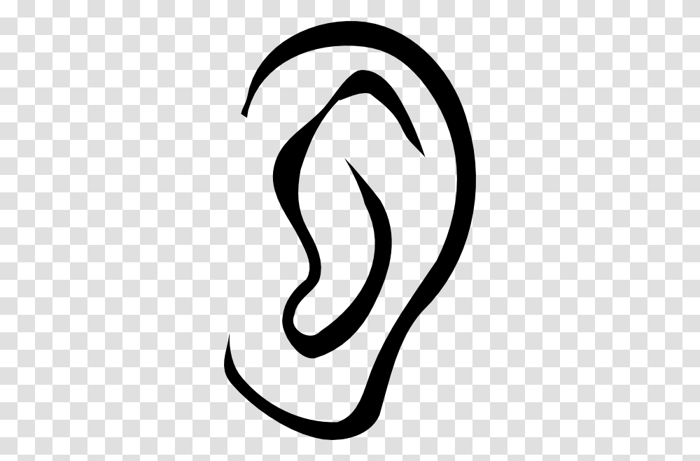 Ear Bw Clip Art, Hand, Stencil Transparent Png