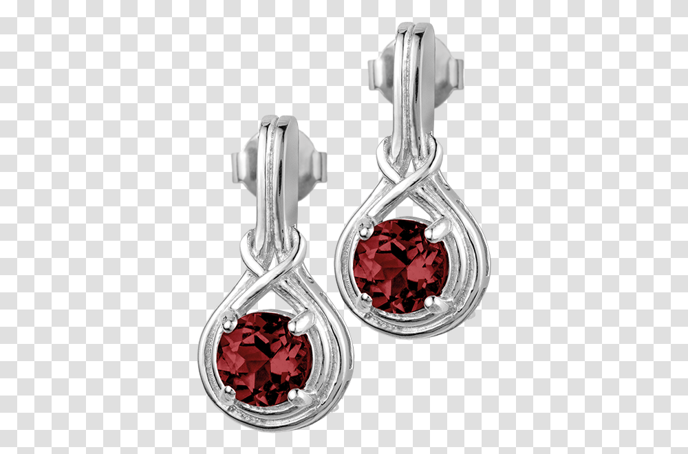 Ear Stud Sterling Silver With Garnet Solid, Jewelry, Accessories, Accessory, Earring Transparent Png