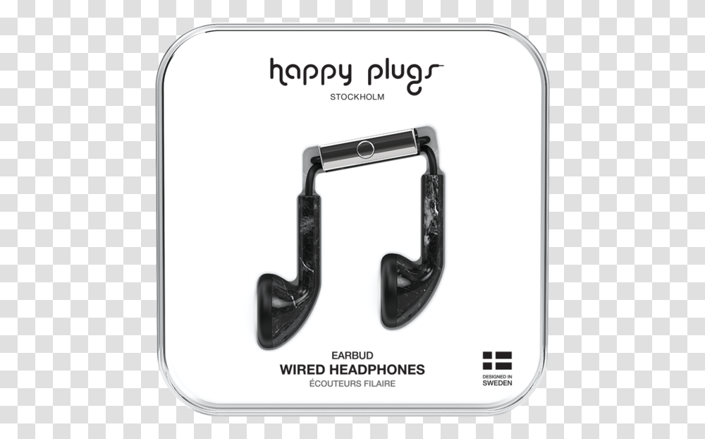 Earbud Black Marble Happy Plugs Earbud Cerise, Electronics, Cushion, Headphones, Handle Transparent Png