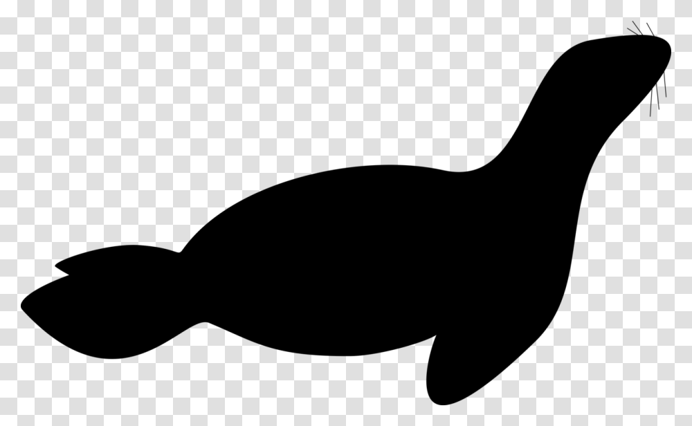 Earless Seal Silhouette Drawing Music Download, Gray, World Of Warcraft Transparent Png