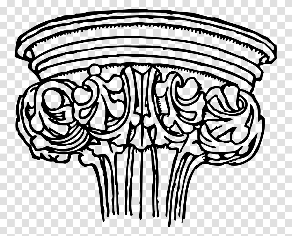 Early English Gothic Capital Svg Clip Arts Gothic Architecture, Gray, World Of Warcraft Transparent Png