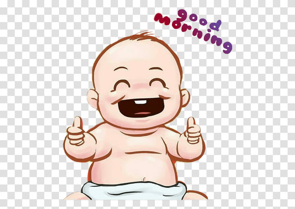Early Morning Clipart Baby Good Morning Animated, Person, Human, Finger, Thumbs Up Transparent Png