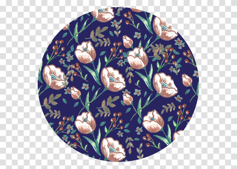 Early Spring Circle Pattern, Floral Design, Rug Transparent Png