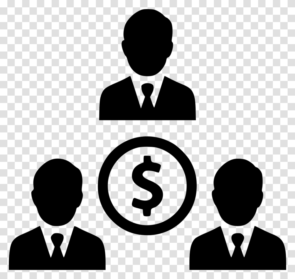 Earnings Businessmen Group People Dollar Team Communication Icon, Number, Person Transparent Png