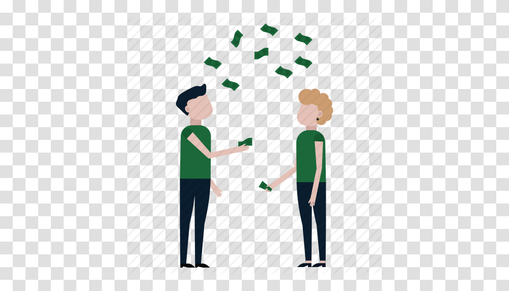 Earnings Finance Gain Income Money Rain Team Icon, Standing, Pants Transparent Png