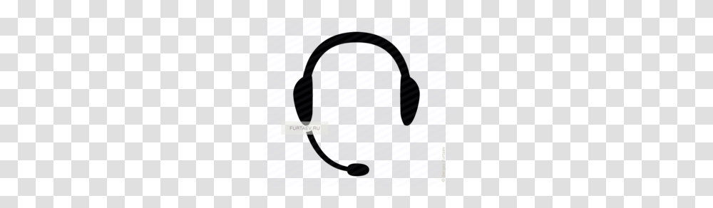 Earphones With Microphone Clipart, Apparel, Headband, Hat Transparent Png