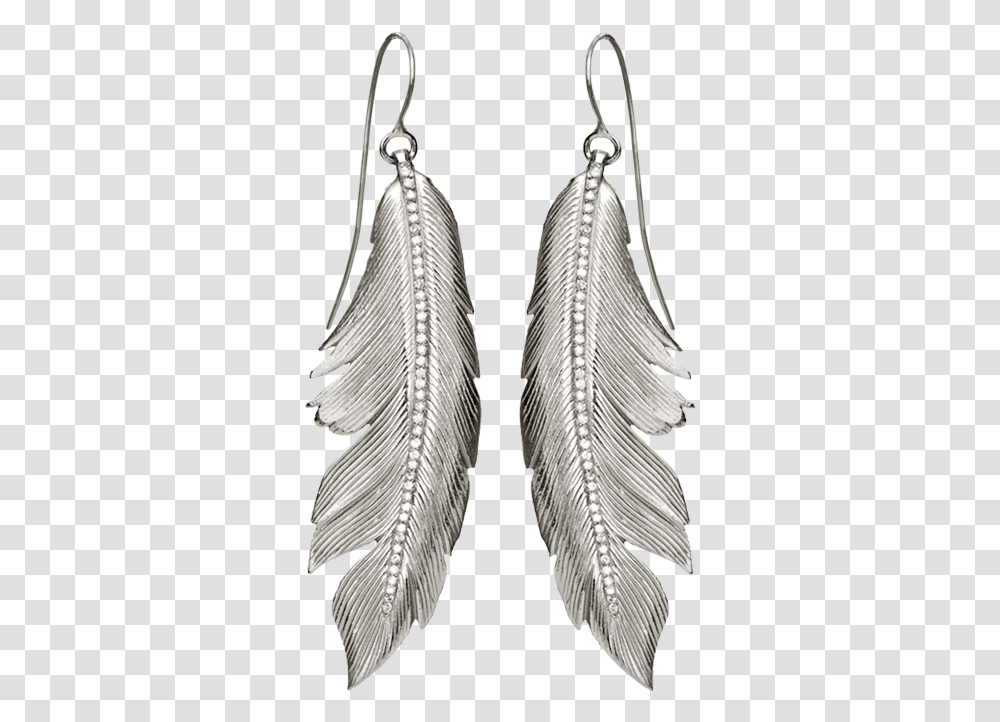 Earring Photo Background Feather Earring Hd, Bird, Animal, Silver, X-Ray Transparent Png