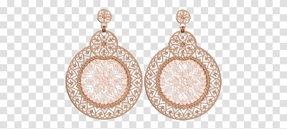 Earring Stud Round Nude Rose Gold Mirror, Accessories, Accessory, Rug, Jewelry Transparent Png