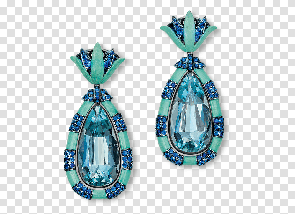 Earring With Aquamarines Diamond, Jewelry, Accessories, Accessory, Gemstone Transparent Png