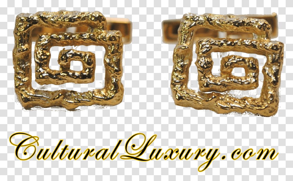 Earrings, Buckle, Gold, Bronze, Treasure Transparent Png