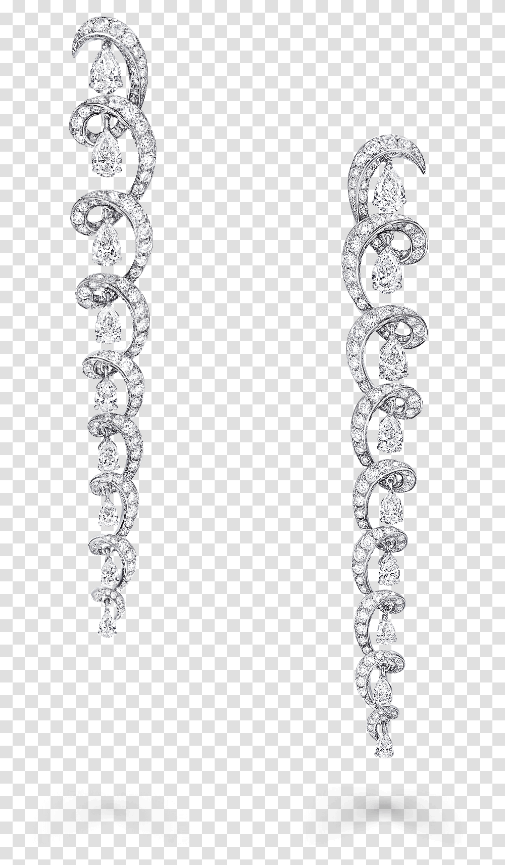 Earrings, Chain, Diamond, Gemstone, Jewelry Transparent Png