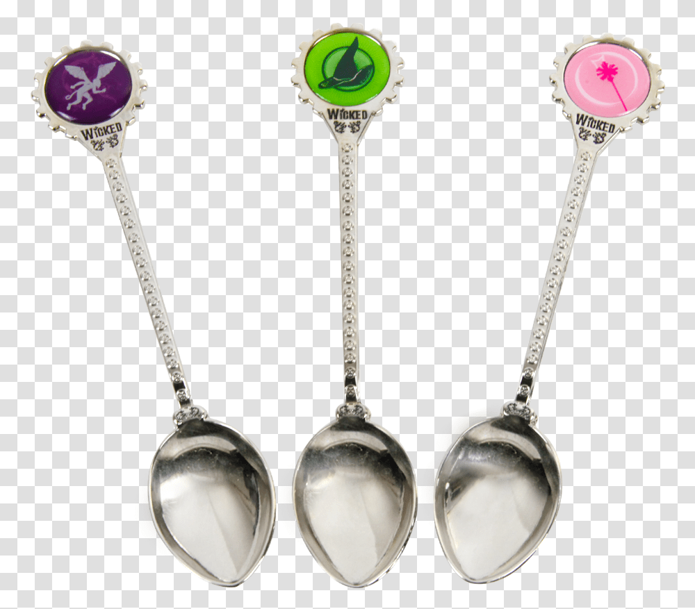 Earrings, Cutlery, Spoon, Silver Transparent Png