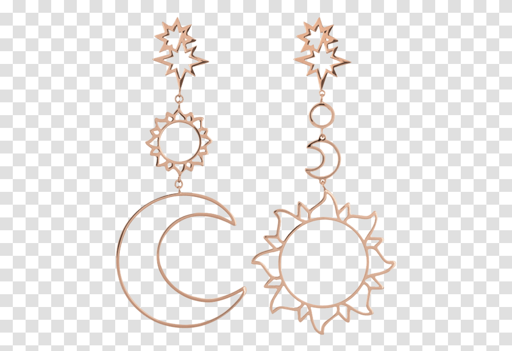 Earrings Sun And Moon, Accessories, Accessory, Jewelry Transparent Png