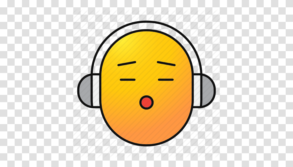 Earspeakers Emoji Emoticon Headphones Listen Music Smiley Icon, Clock Tower, Architecture, Building, Cushion Transparent Png