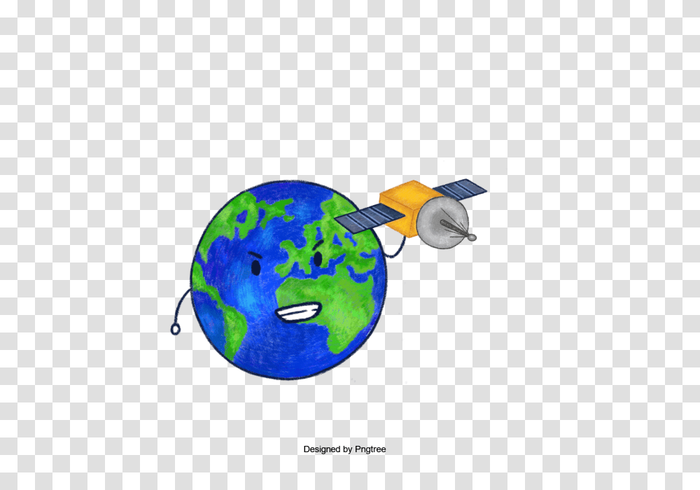 Earth And Satellite Space Universe, Outer Space, Astronomy, Planet, Globe Transparent Png