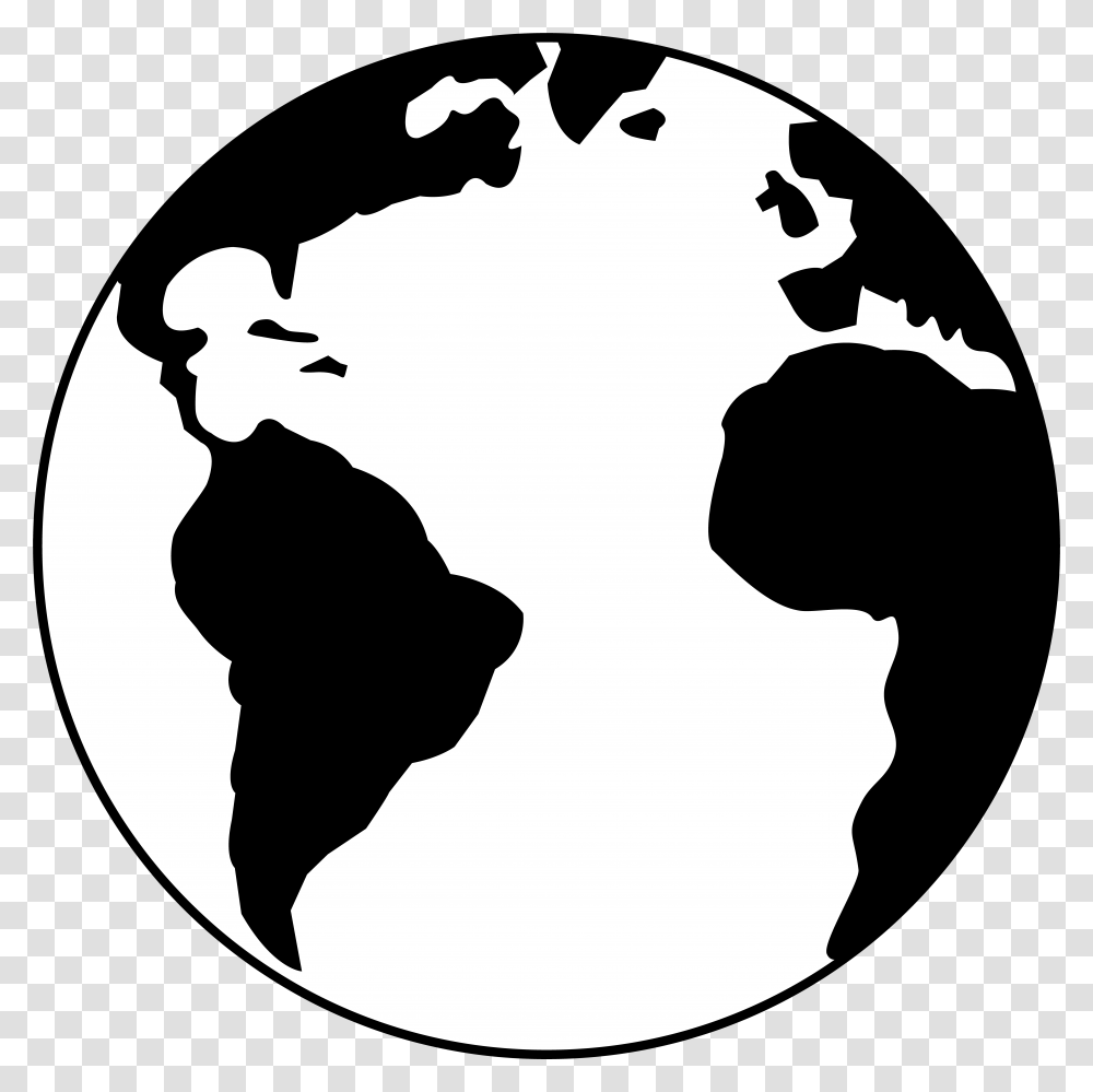 Earth Clipart Black And White, Stencil, Person, Human, Stain Transparent Png