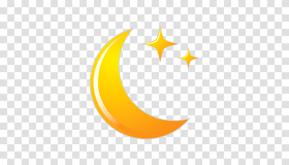 Earth Clipart Half Moon With Stars, Banana, Fruit, Plant, Food Transparent Png