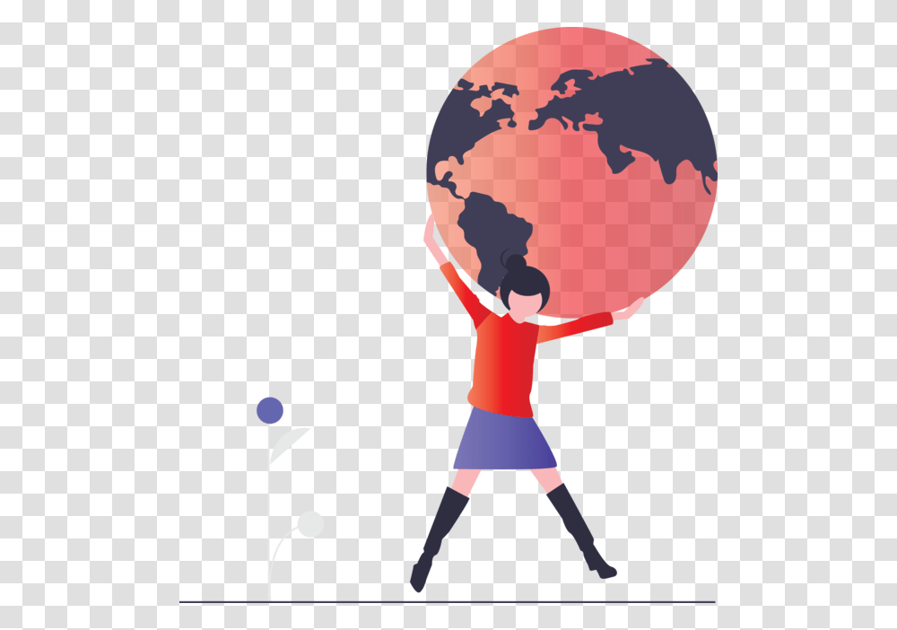 Earth Day Cartoon World Soccer Ball For Plain World Map, Person, Human, Sport, Sports Transparent Png