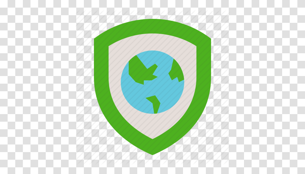 Earth Day Ecology Environmental Protection Green Shield Icon, Recycling Symbol, Tape, Rug Transparent Png