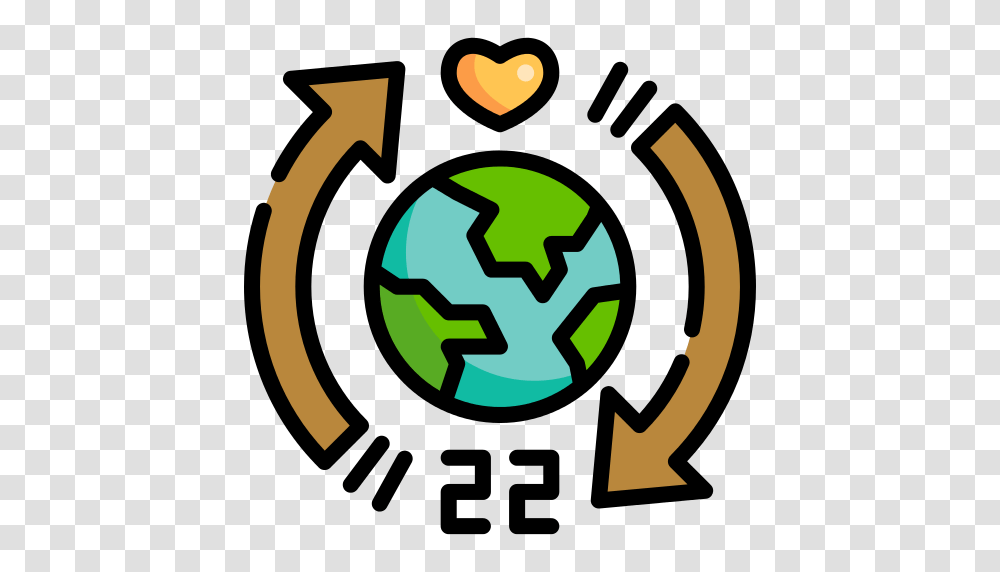 Earth Day Ecology Icon, Recycling Symbol Transparent Png