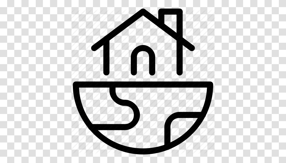 Earth Eco Ecology Environment Globe Home House World Icon, Piano, Leisure Activities, Musical Instrument, Lock Transparent Png