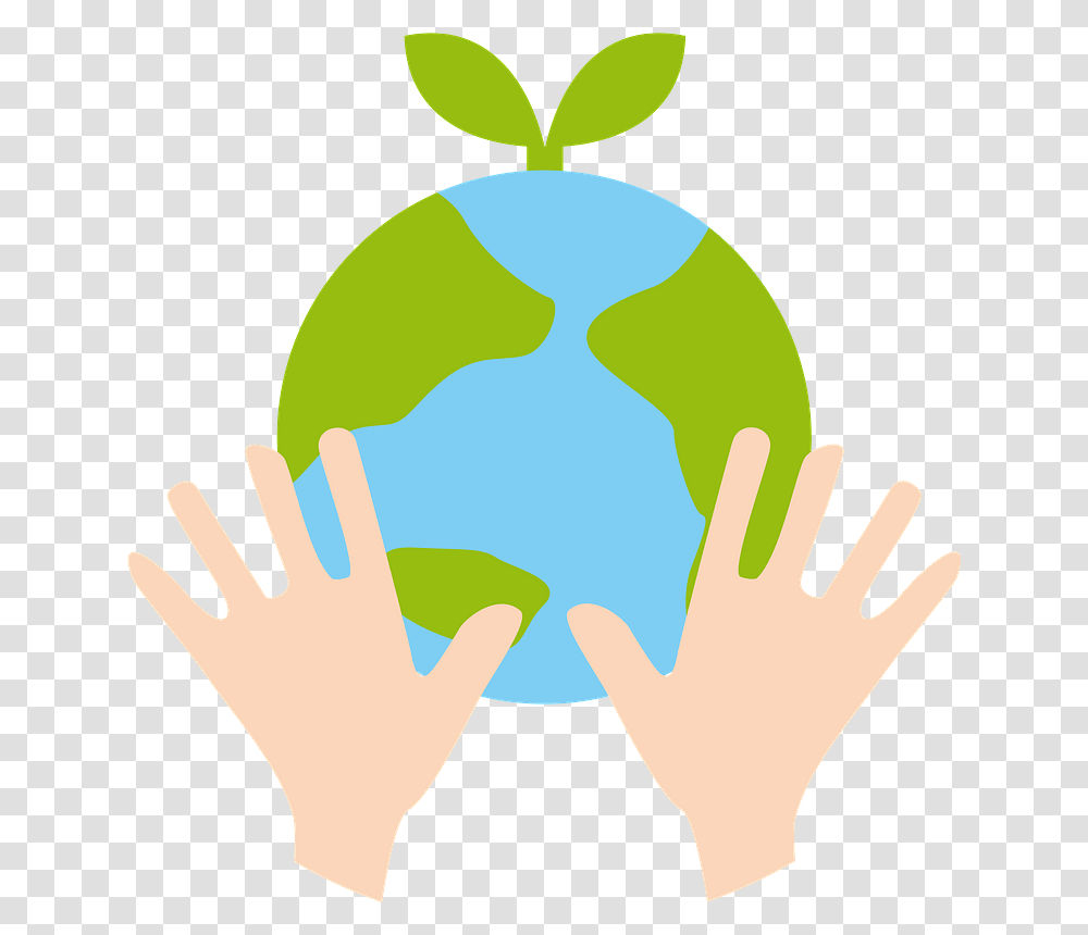Earth Ecology Hands Clipart, Recycling Symbol, Astronomy, Finger Transparent Png