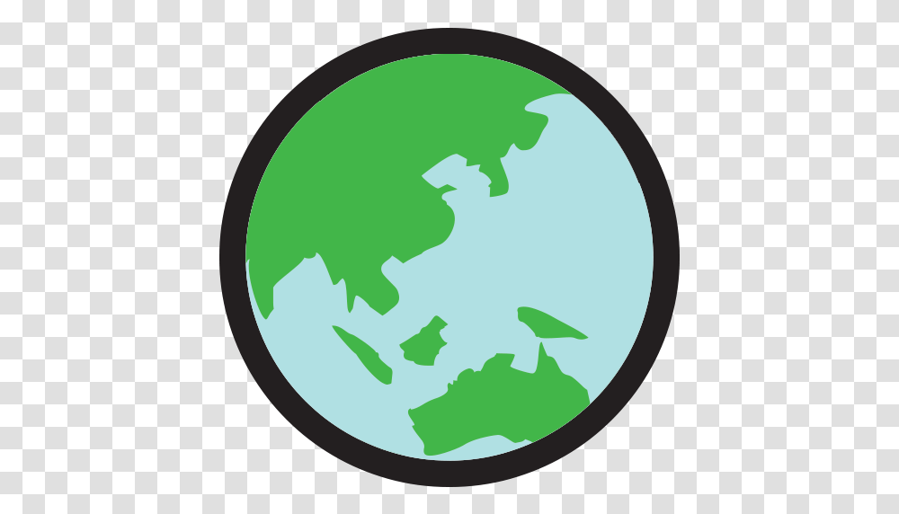 Earth Globe Americas Emoji For Facebook Circle, Symbol, Green, Painting, Outer Space Transparent Png