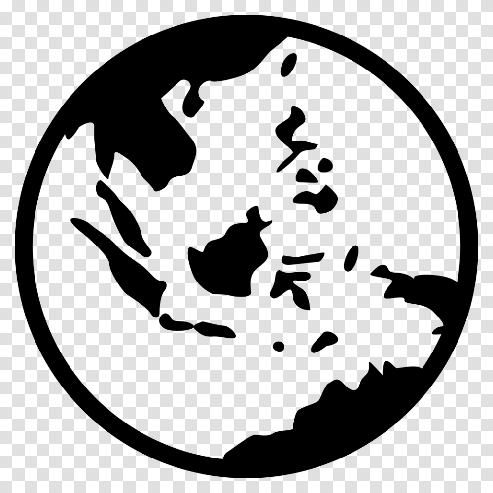 Earth Globe Asia Pacific Region Migration To Australia Map, Stencil, Bird, Animal, Face Transparent Png