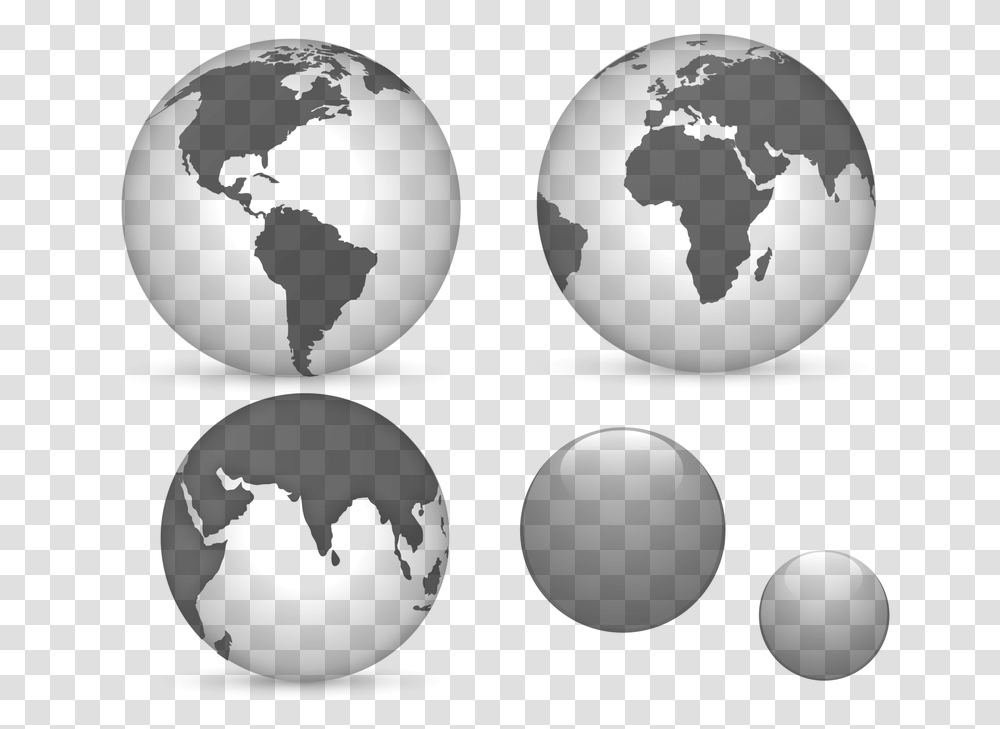 Earth Globe Planet Glass Background Simple Black And White Globe, Gray, World Of Warcraft Transparent Png