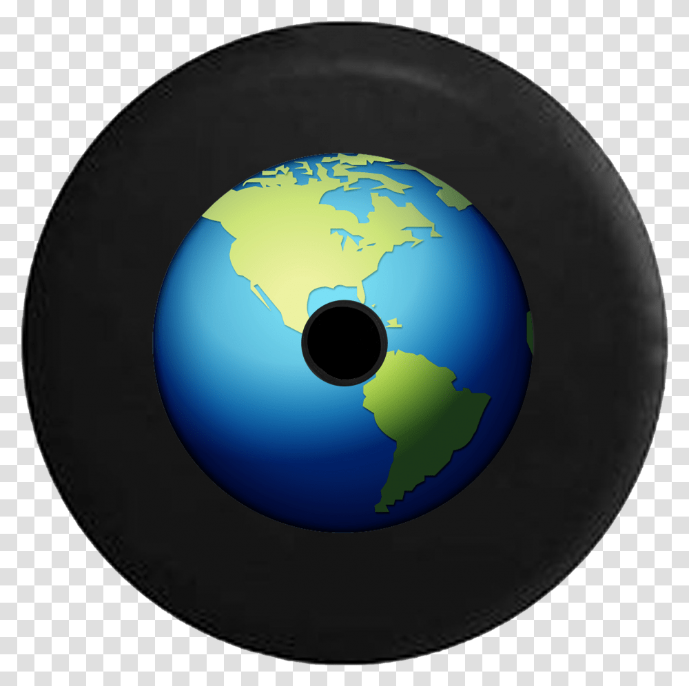 Earth Globe Rv Camper Spare Tire Cover Circle, Disk, Dvd Transparent Png