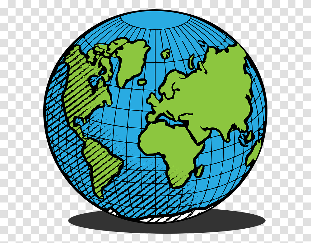 Earth Globe Space Planet World Global Science Globe Clipart Black And White, Outer Space, Astronomy, Universe Transparent Png