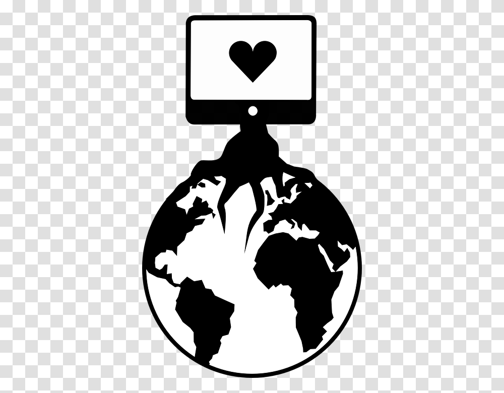 Earth Globe World Digital Heart Love Worldwide Harry Turtledove Worldwar Map, Stencil, Person, Human, Poster Transparent Png