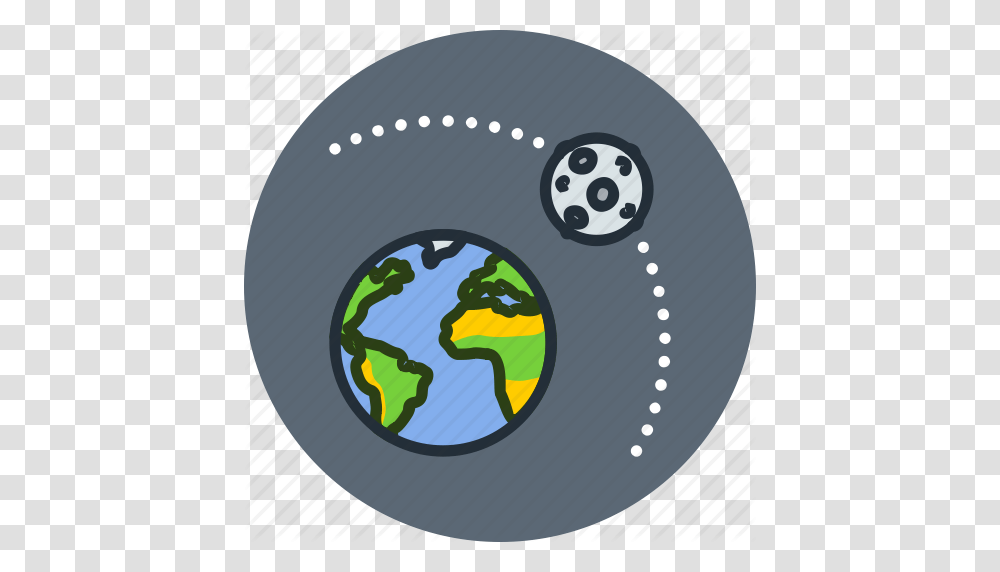 Earth Gravity Moon Orbit Planet Satellite Science Space Icon, Sphere, Astronomy, Outer Space Transparent Png
