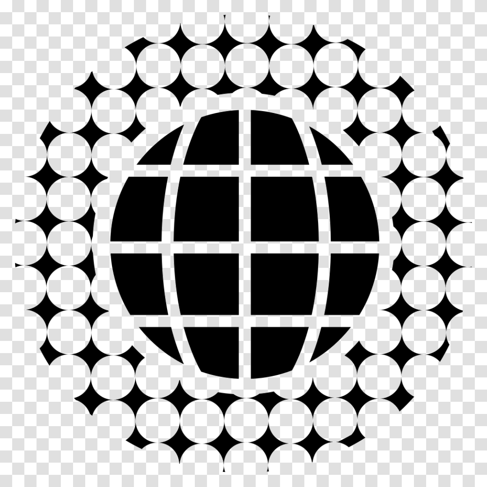 Earth Grid With Circular Pattern Around Circular Pattern, Stencil, Rug, Recycling Symbol Transparent Png