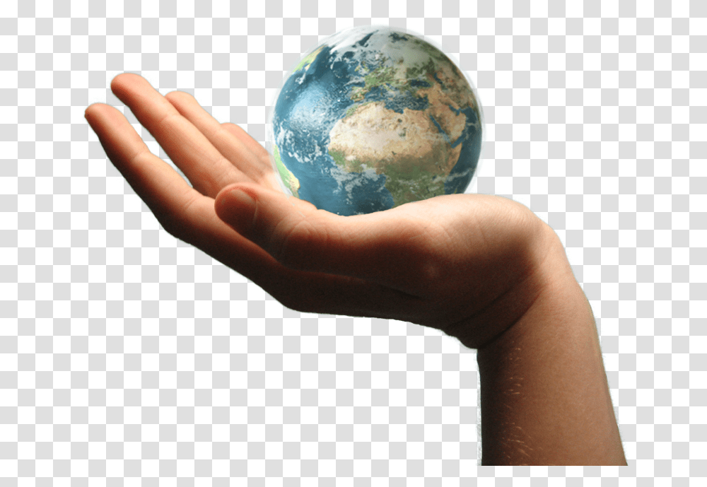 Earth In Hand Image Hand Earth, Person, Human, Outer Space, Astronomy Transparent Png
