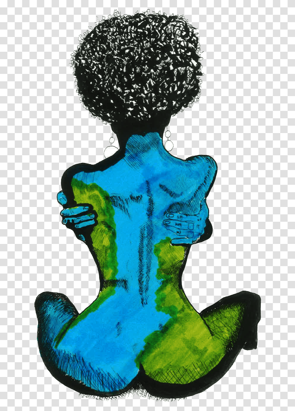 Earth Lady Illustration, Person, Human, Long Sleeve Transparent Png