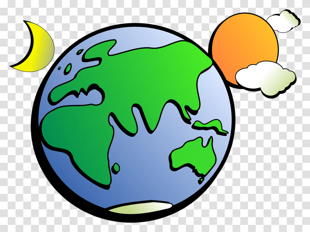 Earth Picture Cartoon Group With Items, Outer Space, Astronomy, Universe, Planet Transparent Png