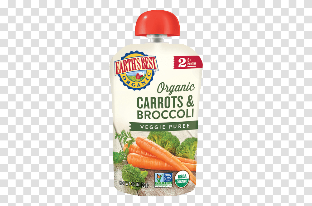 Earth S Best Pouch De Zanahoria Y Brocoli 99gClass Baby Food Pouches Earths Best, Plant, Vegetable, Carrot, Hot Dog Transparent Png