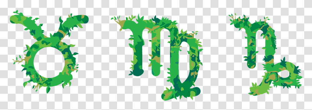 Earth Signs Zodiac, Number, Green Transparent Png