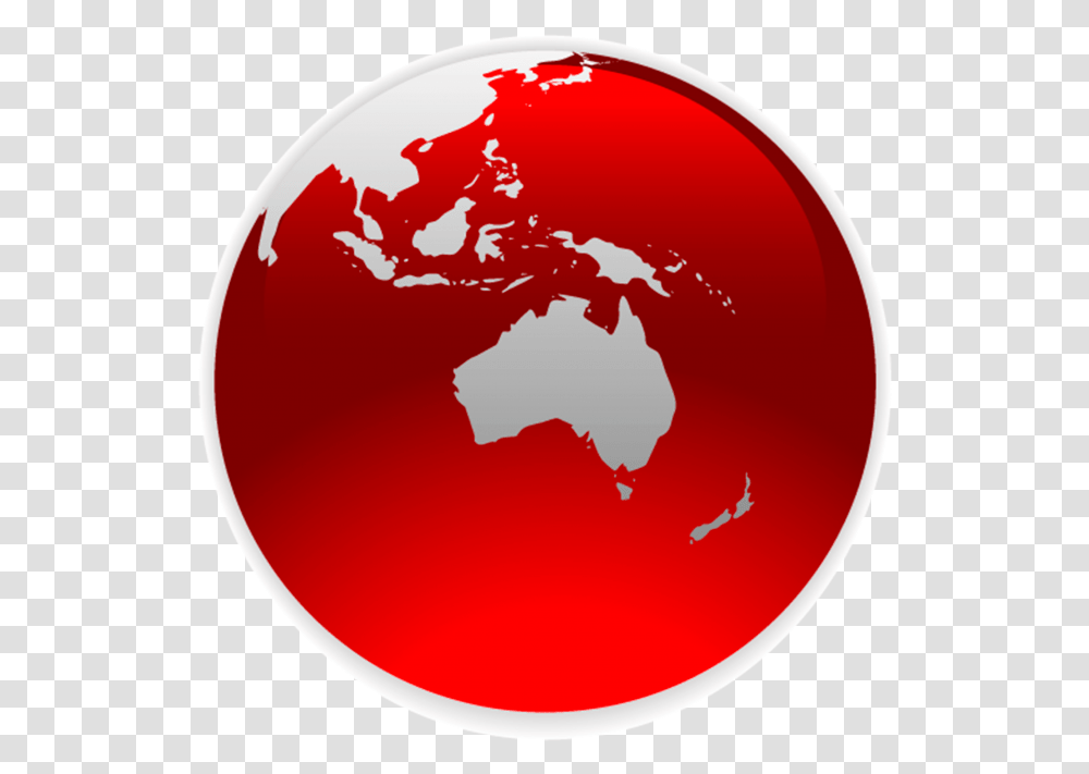 Earth Symbol World Globe With Australia, Food, Plant, Label Transparent Png
