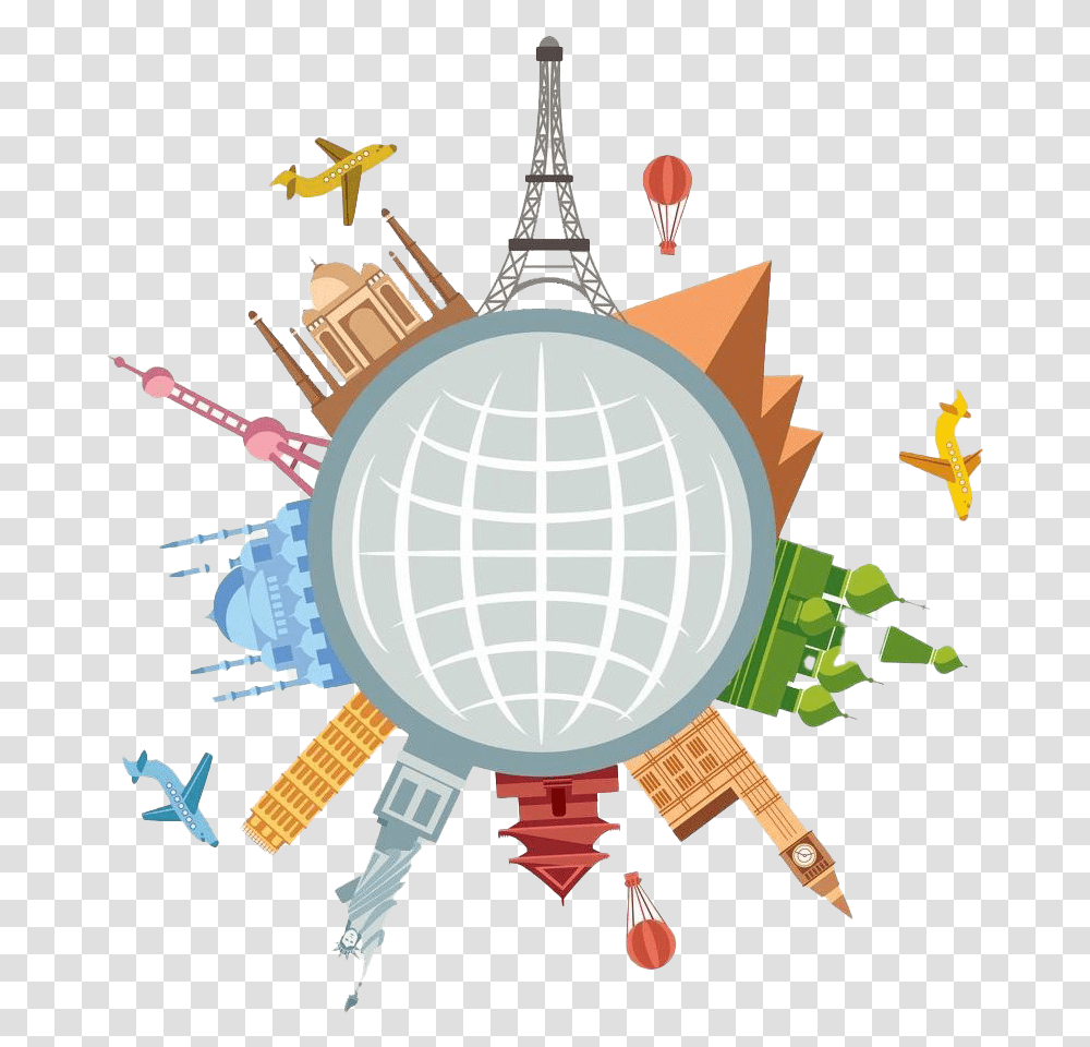 Earth Travel World Free Download Plan Around The World, Chandelier, Lamp, Astronomy, Sphere Transparent Png