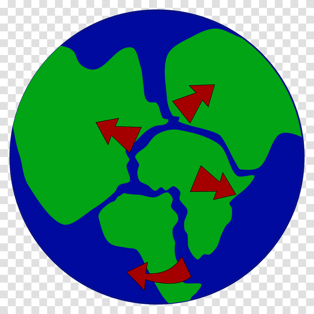 Earth With Continents Breaking Up Clip Arts Plate Tectonics Clipart, Astronomy, Outer Space, Universe, Planet Transparent Png