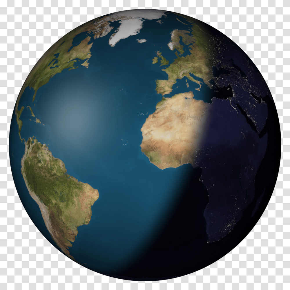 Earth With Specular Reflection Over America And Night Change You Want To See, Outer Space, Astronomy, Universe, Moon Transparent Png