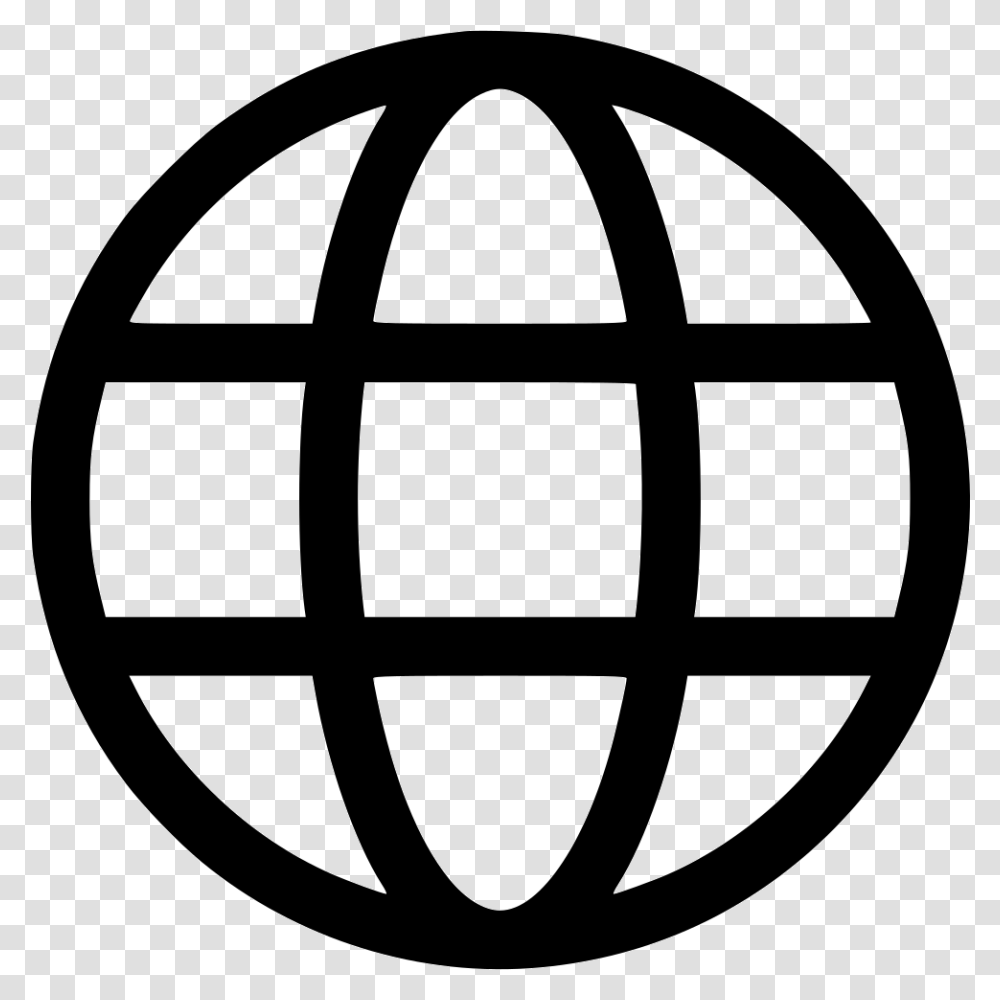 Earth World Wide Web Circle Connect Round Website Globe Icon Vector, Stencil, White, Texture Transparent Png